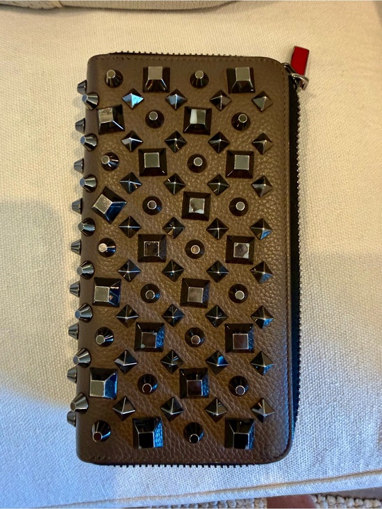 Christian Louboutin Handbags - Christian Louboutin Panettone Spiked Leather Wallet NEW + COA